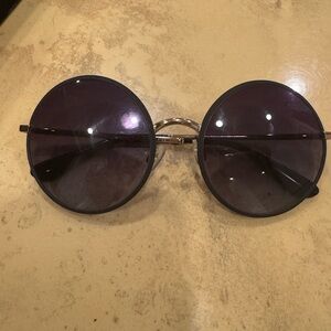 Dolce & Gabbana Black Oversized Round Sunglasses